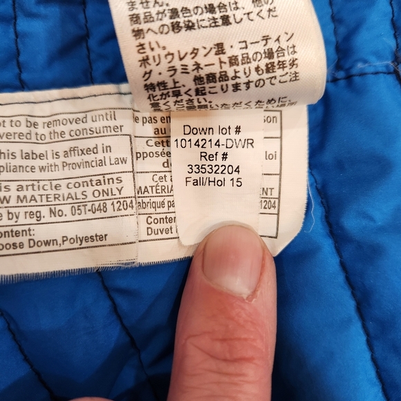 Eddie Bauer First Ascent STORMDOWN 800 Blue Full Zip Puffer Goose Jacket Mens M - Picture 8 of 11